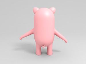 pig character model 3D 模型