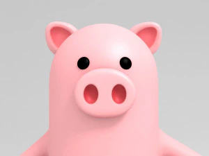 pig character model 3D Model