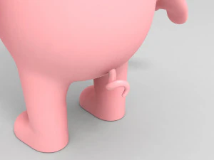 pig character model 3D Model
