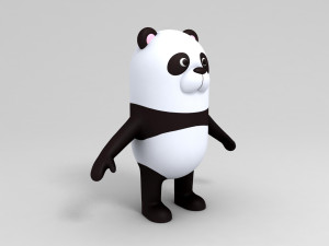 3d panda character model Modelo 3D