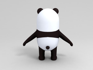 3d panda character model Modelo 3D