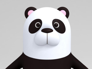 3d panda character model Modelo 3D