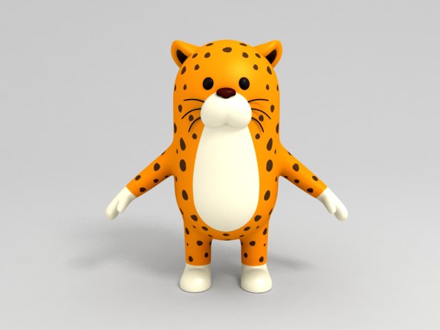 leopard character 3D मॉडल .c4d .max .obj .3ds .fbx .stl .blend 