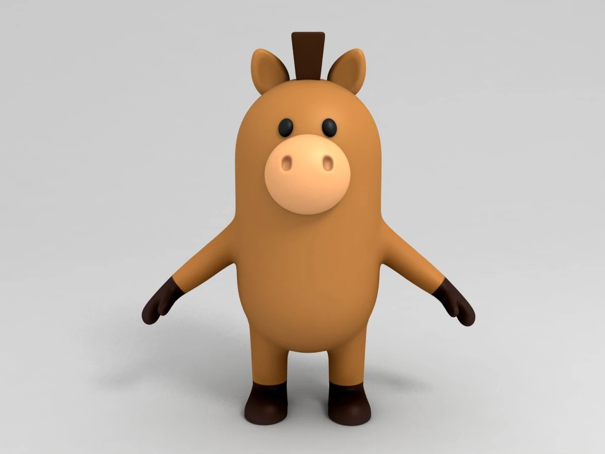 3d horse character 3D Model .c4d .max .obj .3ds .fbx .stl .blend 