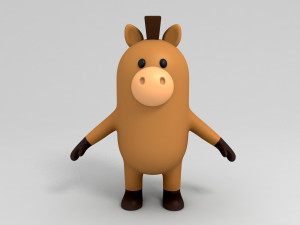 3d horse character 3D Model