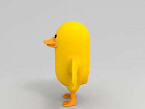 3d yellow duck character 3D Model
