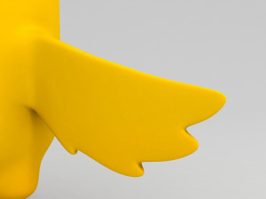 3d yellow duck character 3D मॉडल