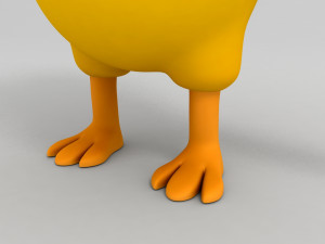 3d yellow duck character 3D मॉडल