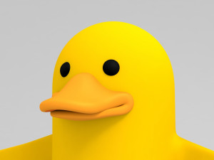 3d yellow duck character 3D मॉडल