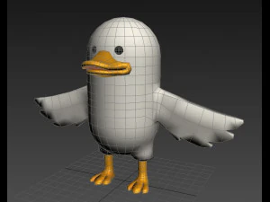 बत्तख चरित्र 3D मॉडल