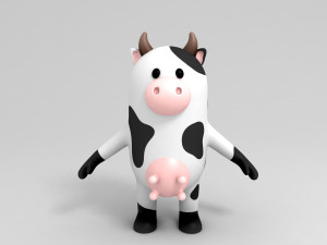 3d cow character model 3D Model