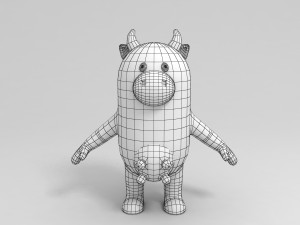 3d cow character model 3D मॉडल