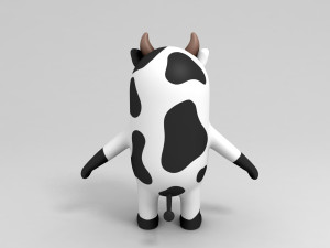 3d cow character model 3D मॉडल