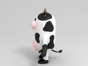 3d cow character model 3D मॉडल