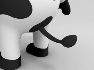 3d cow character model 3D मॉडल
