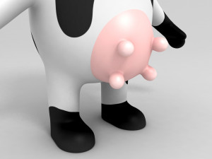 3d cow character model 3D मॉडल