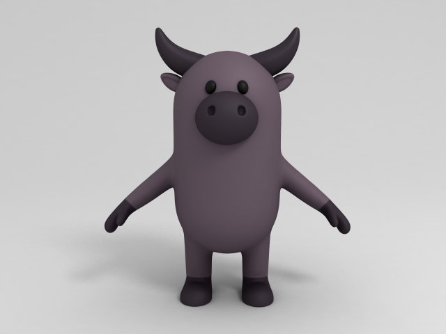 cartoon buffalo 3D Модель .c4d .max .obj .3ds .fbx .stl .blend 