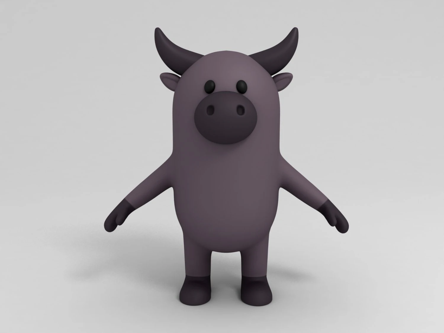 cartoon buffalo 3D Model .c4d .max .obj .3ds .fbx .stl .blend 