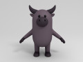 cartoon buffalo Model 3D