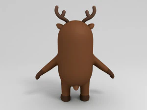 cartoon reindeer 3D Model