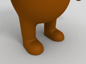 cartoon brown dog 3d 3D Model