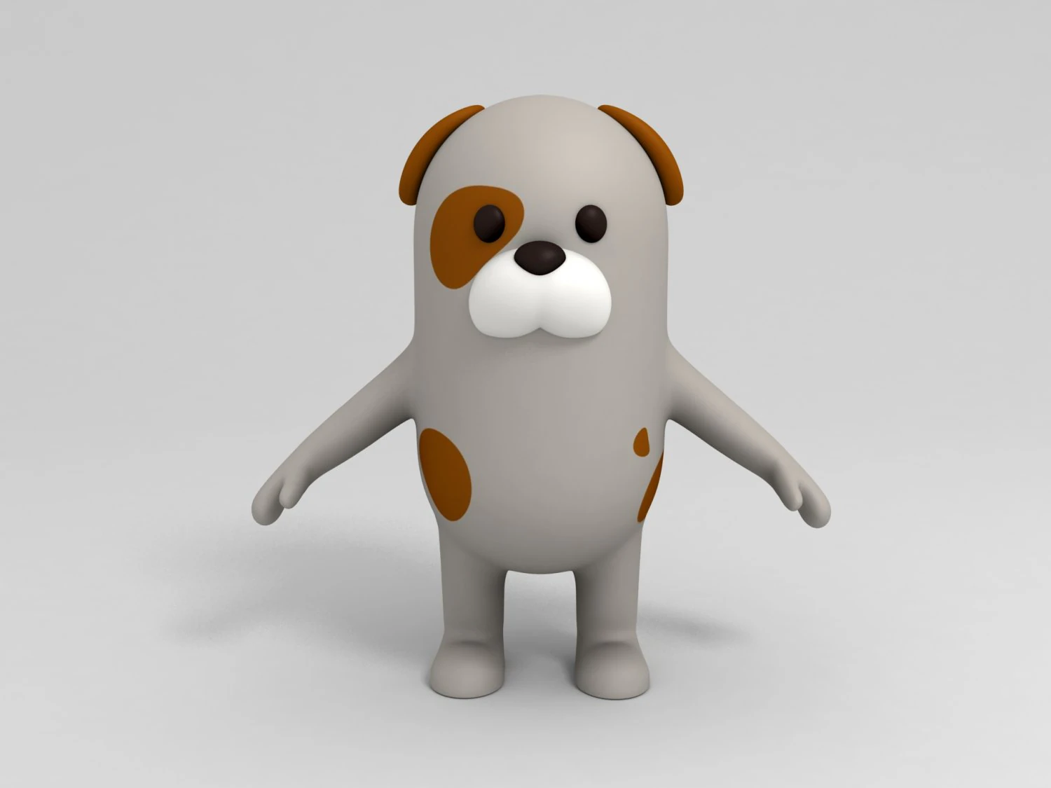 tekenfilmhond 3D Model .c4d .max .obj .3ds .fbx .stl .blend 