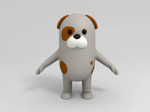 cachorro de desenho animado Modelo 3D