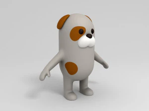 tekenfilmhond 3D Model
