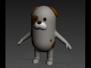 tekenfilmhond 3D Model