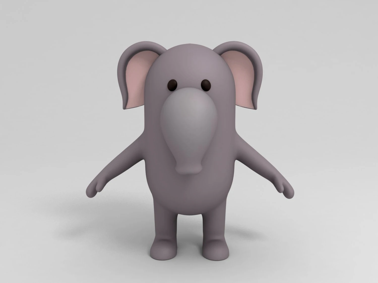 3d cartoon elephant 3D Model .c4d .max .obj .3ds .fbx .stl .blend 