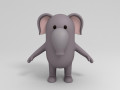 3d cartoon elephant Model 3D