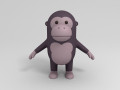 cartoon gorilla Model 3D