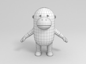 cartoon gorilla 3D मॉडल