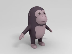 cartoon gorilla 3D Model