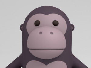 cartoon gorilla 3D मॉडल