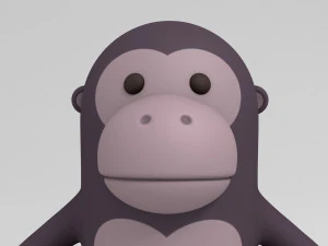 cartoon gorilla 3D Model