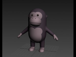 cartoon gorilla 3D मॉडल