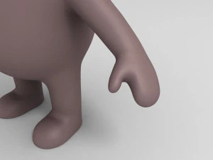 cartoon hippopotamus 3D Model