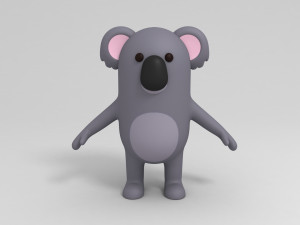 3d cartoon koala model 3D Model