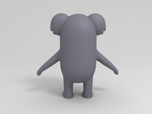3d cartoon koala model 3D मॉडल