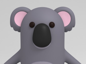 3d cartoon koala model 3D मॉडल