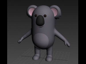 3d cartoon koala model 3D मॉडल