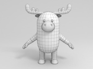 cartoon moose Modèle 3D