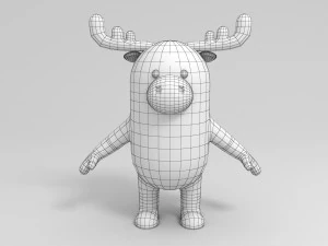 alce dei cartoni animati Modello 3D