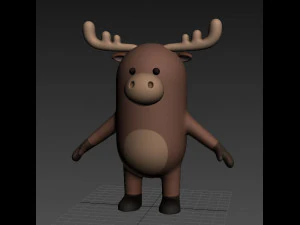 alce dei cartoni animati Modello 3D