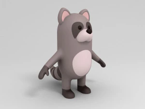 cartoon raccoon 3d 3D Model