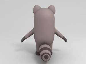 cartoon raccoon 3d 3D Model