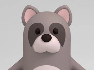 cartoon raccoon 3d 3D Model