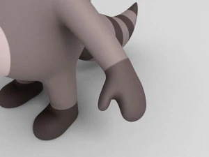 cartoon raccoon 3d 3D Model