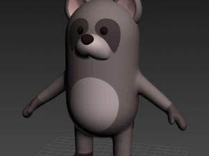 cartoon raccoon 3d 3D Model